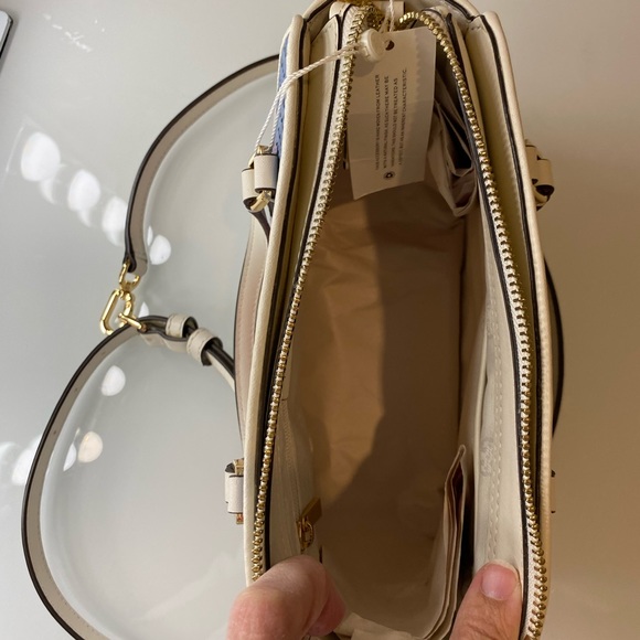 Tory Burch Emerson Woven Mini Top Zip Tote - Picture 8 of 9